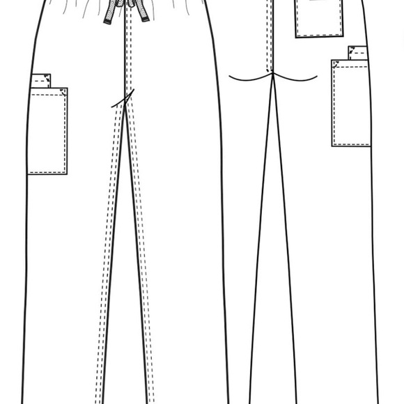 CHEROKEE Workwear Originals GRAY Men Women’s Scrubs Pants Drawstring Cargo sz:XL - Picture 4 of 10